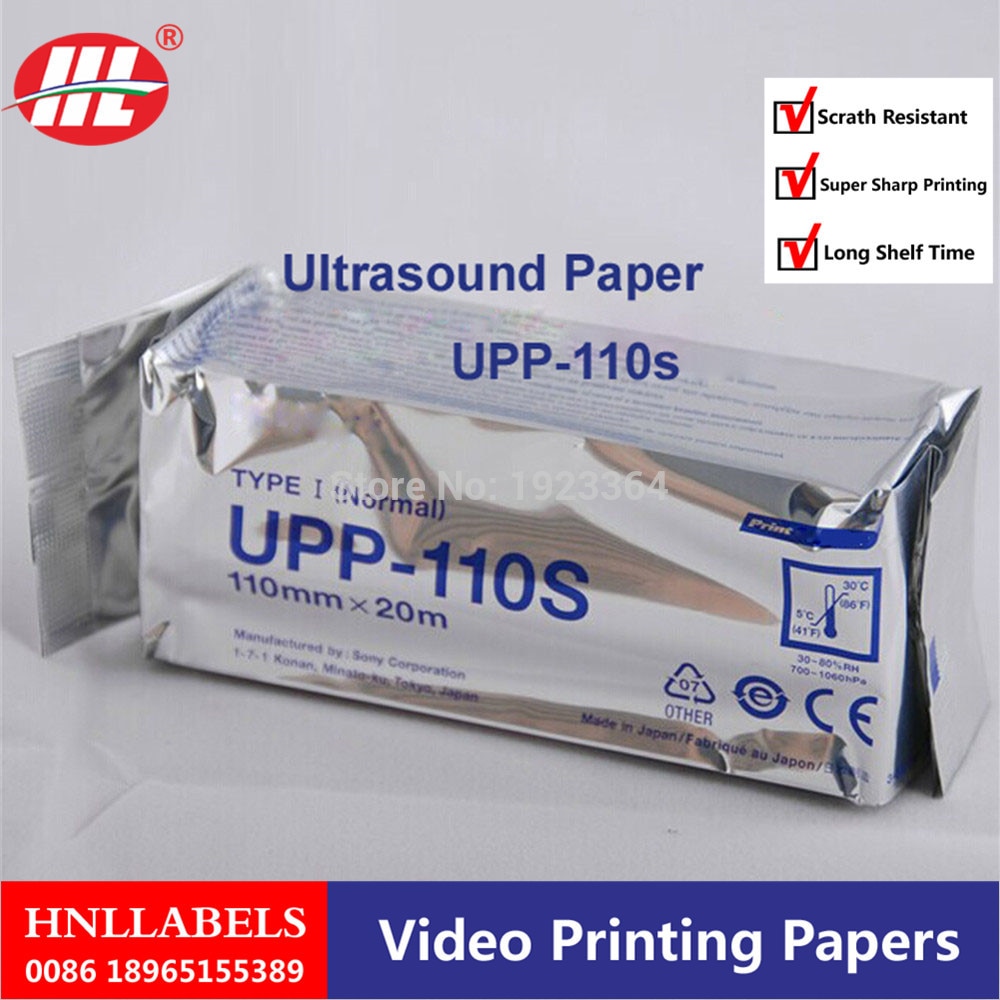 10X ROLLEN UPP-110S Für SONY drucker 110mm * 20 m Upp 110 s SONY COPATIBLE Ultraschall Thermische papier Rolle