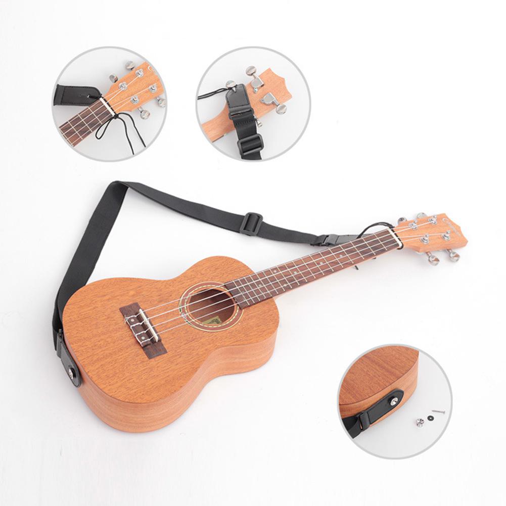 Einstellbare Ukulele Gitarre Gürtel Gurt dauerhaft Nylon Schwarz Gitarre Riemen für Elektrische Akustische Volk Gitarre Bass mit Schwanz Nagel