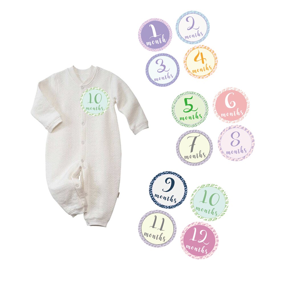 Baby Junge Monat 1-12 Monatliche Meilenstein Baby Aufkleber Baby Monatliche Meilenstein Aufkleber