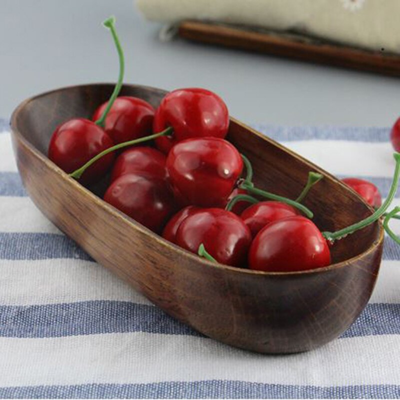 Japanese einfach Stil Eco-freundlich hölzern Tablett Schiff Form Frucht Geschirr Handtücher Serviette Matte Handtücher Halter Hotel Lieferungen