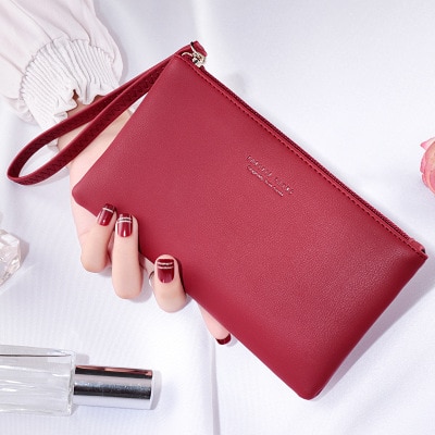 1 Stck Damen Mini kupplung tasche PU leder brieftasche karte fallen praktisch tasche kupplung tasche mit Reißverschluss handgelenk münze geldbörse