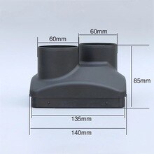 60mm Luft Heizung Teile Zubehör Auslauf 2-Auslauf Für Auto Auto Für Auto Luft Heizungen Schwarz kunststoff Auto Luft Auslauf