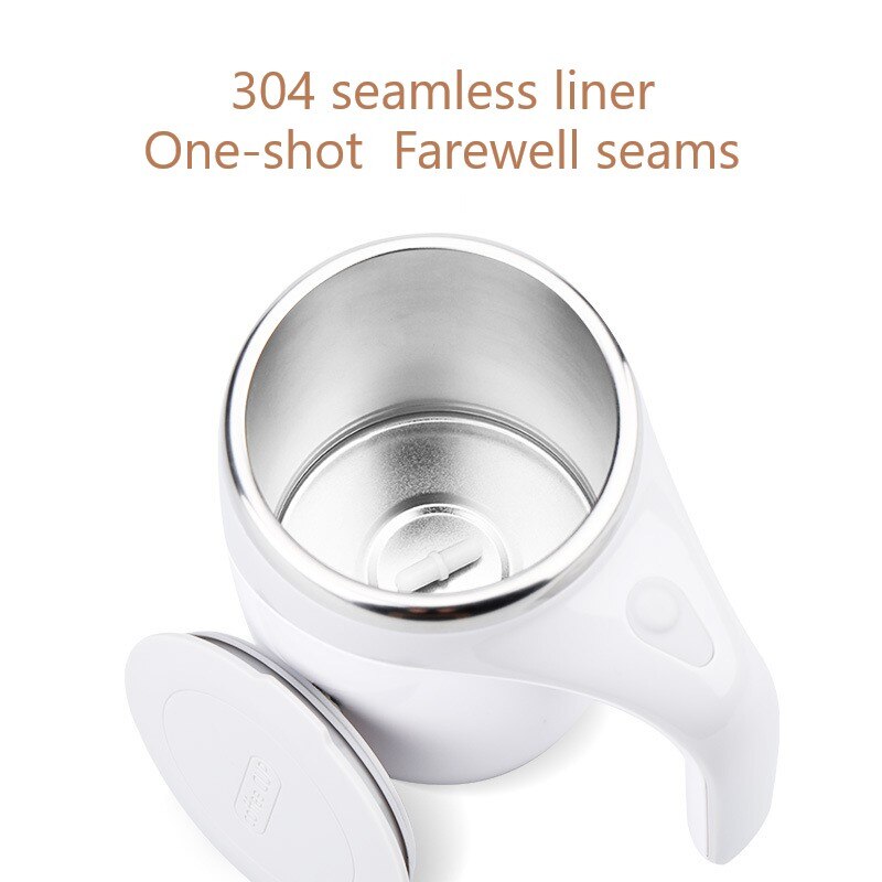 380ml Selbst Rühren Becher 304 Edelstahl Wasser Flasche Isolierte Misch Kaffee Tasse magnetisch Kontrolle Clever Kaffee Tasse