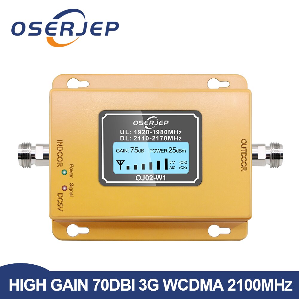 70db 3g 2100 Verstärker praktisch Signal Verstärker Handy, Mobiltelefon 2100MHz Signal Booster Verstärker LCD LTE WCDMA UMTS