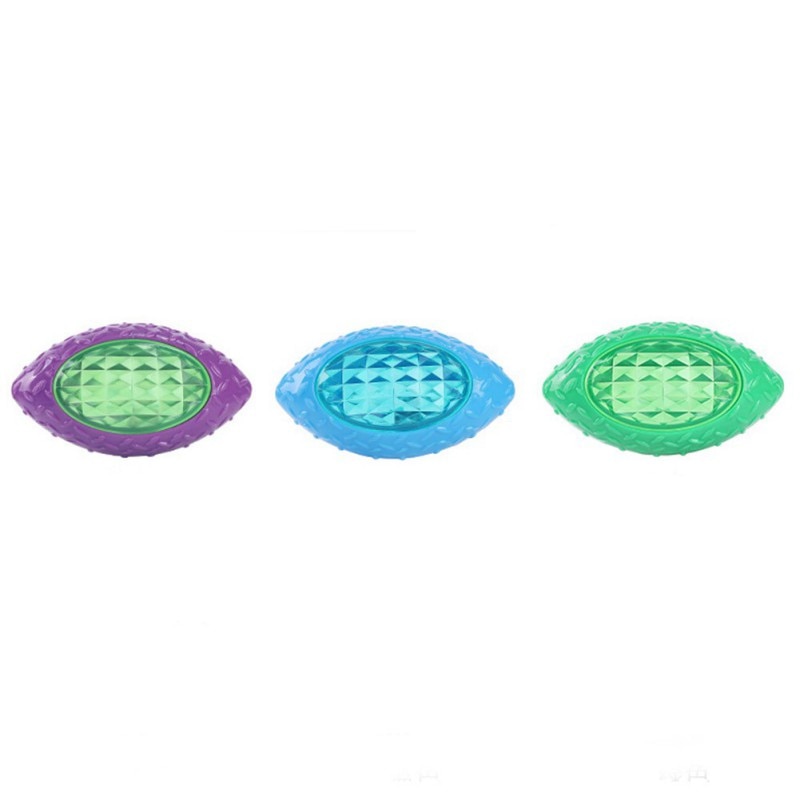 Rugby spielzeug für Haustier Hund Vinyl Klang-nachweisen Biss-beständig Interaktive glühen Ball Spielzeug kauen spielzeug