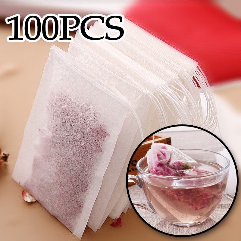 Leeren TEEBEUTEL Vlies Stoff Wärme Dichtung Filter Papier Kraut verlieren Tee Tasche Kordel tasche Tasche Dichtung Filter Kochen kraut Gewürz