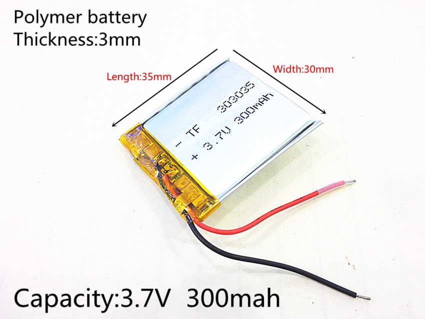 3,7 V 300 mAh 303035 Lithium-Polymer Li-Po li ionen Akku zellen Für Mp3 MP4 MP5 GPS PSP Handy, Mobiltelefon bluetooth