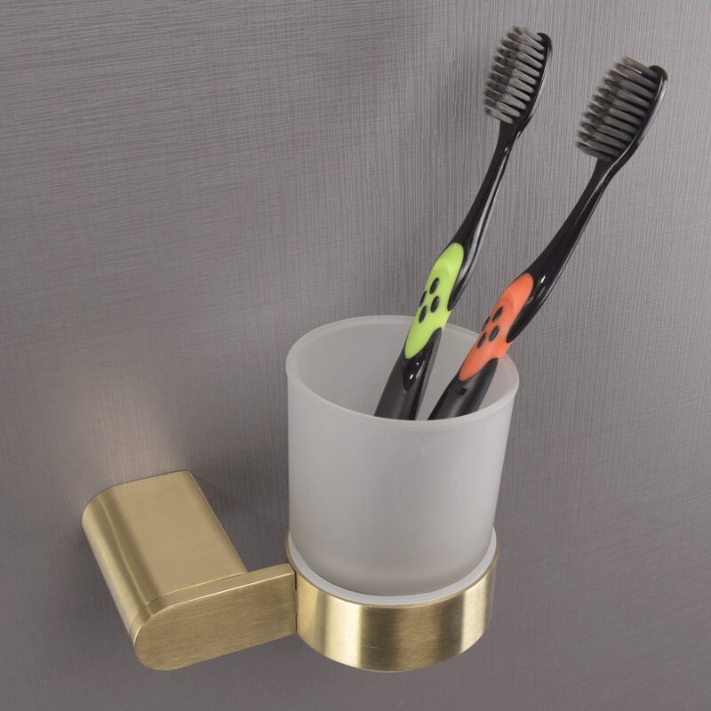 Schlecht Gebürstet Gold Glas Tasse Halfter Tasse Becher Halfter Toilette Zahnbürste Glas Einzigen Tasse Halfter Schlecht Zubehör