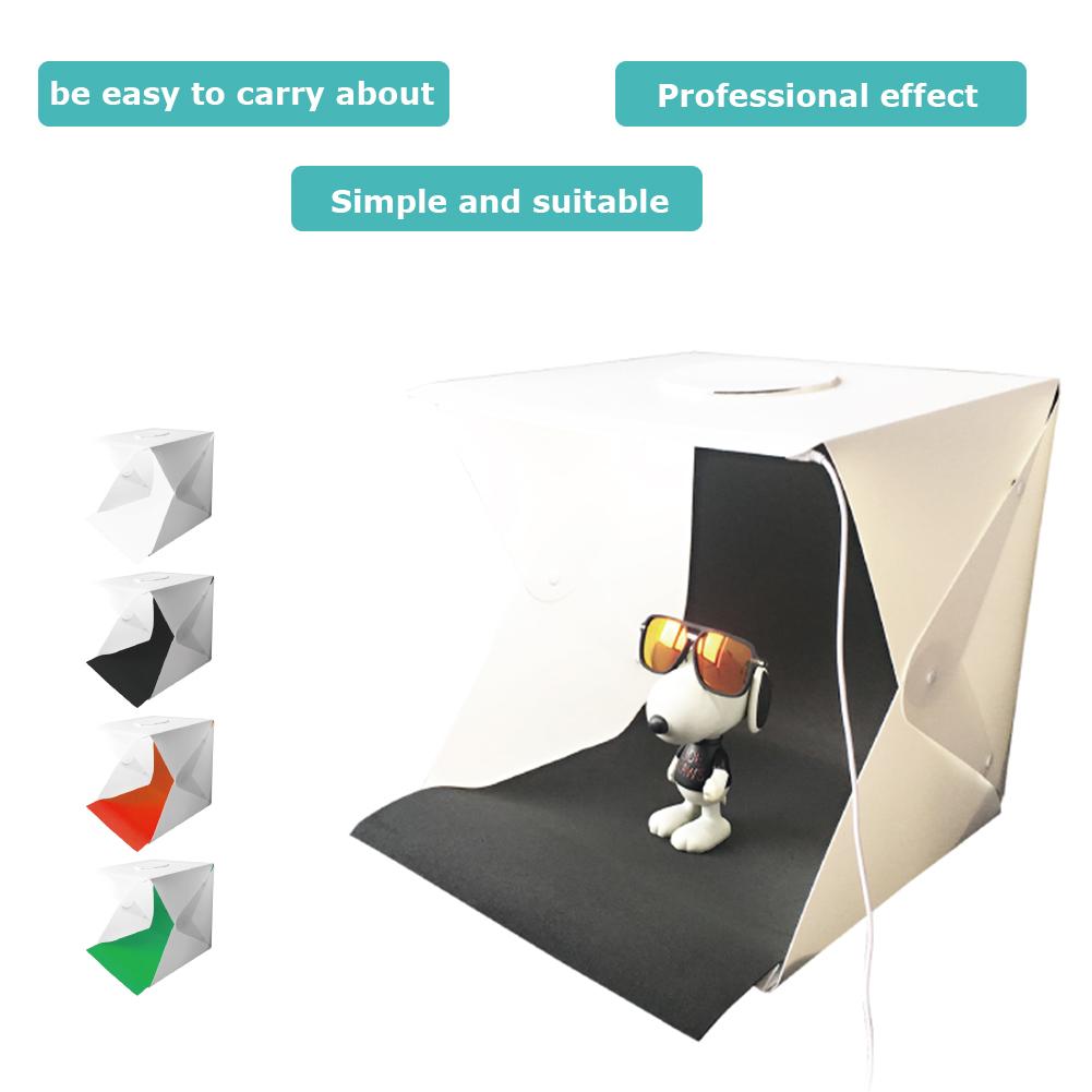 Studio Kasten Geschickte Herstellung Tragbare 30x30cm Mini Falten Softbox Fotografie Studio Leuchtkasten mit LED Licht