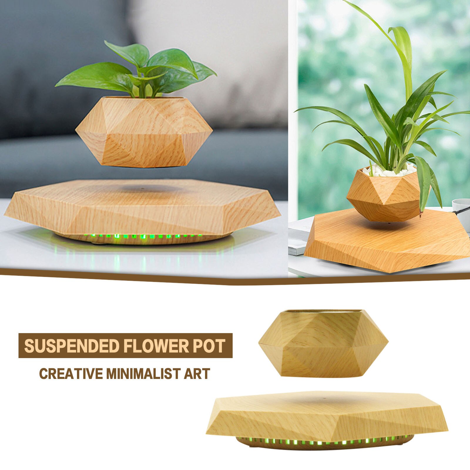 Schwebenden Luft Bonsai Topf Drehung Blumentopf Pflanz Magnetische Suspension Schwimm Topf Topfpflanze Zu Hause Schreibtisch Dekor # T2G