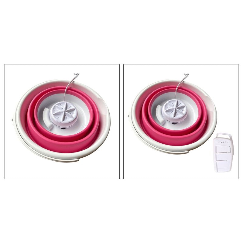 Faltbare Mini Waschmaschine Rotierenden Ultraschall Turbinen Unterlegscheibe USB Ladung Wäsche Kleidung Reiniger für Heimat Reise U1JE