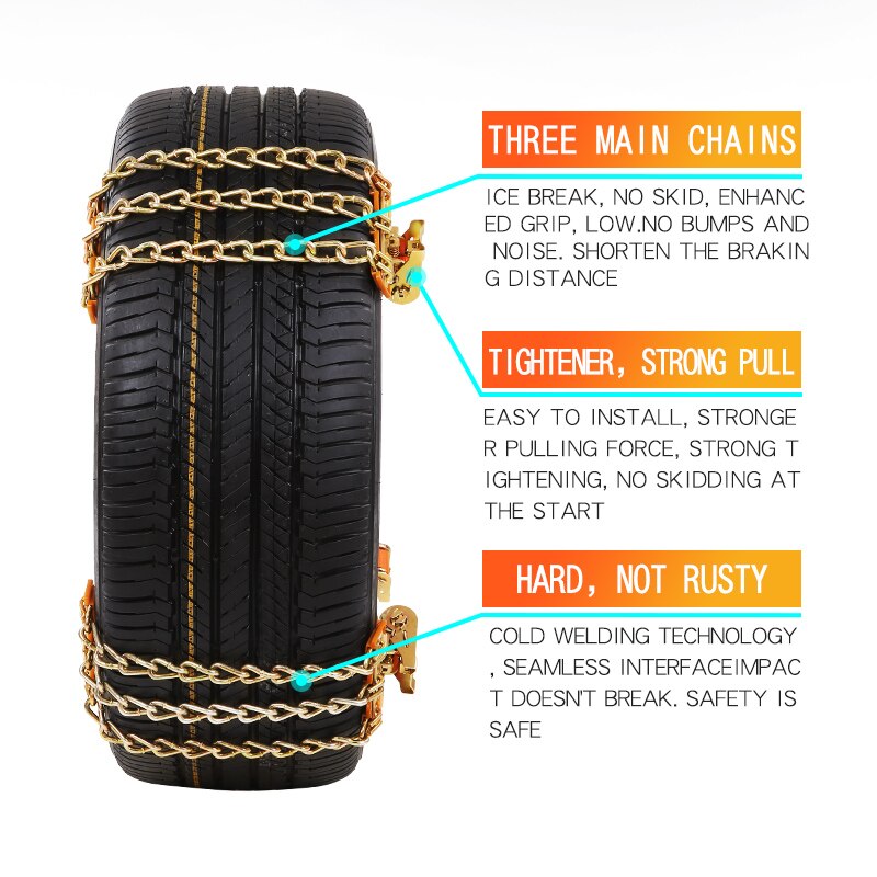 3 ketten Lange Lebensdauer Reifen Schutz Kette Für Auto Reifen Kette Für Lkw Schnee Kette