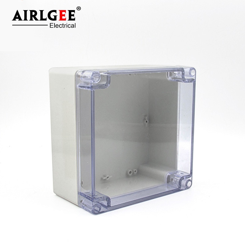 160x160x90mm wasserdichte kunststoff Kreuzung Kasten transparent abdeckung ABS elektrische Kasten Energie Kasten überwachung Kasten