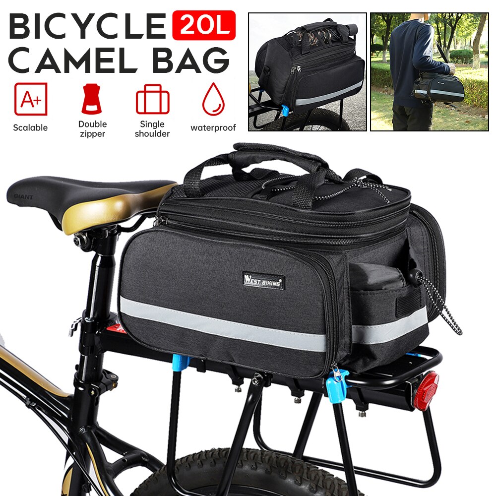 Westen RADFAHREN Fahrrad Taschen Große Kapazität Wasserdicht Radfahren Tasche Mountainbike Sattel Gestell Stamm Taschen Gepäck Träger Fahrrad Tasche