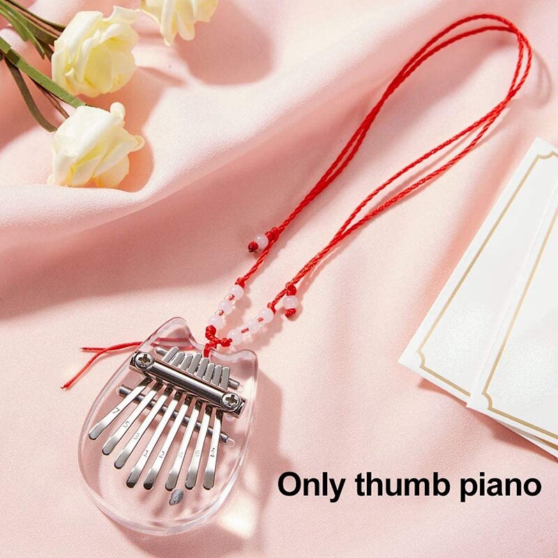 BMDT-8 Schlüssel Mini Kalimba Tragbare Daumen Klavier transparent Daumen Klavier passen für freundlicher Erwachsene Anfänger Musik