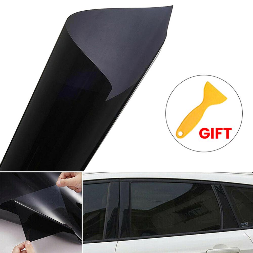 Auto Fenster Folien Tönung Tönung Film Rolle VLT 5% ungeschnitten Rolle 39 'X 20 Fenster Film Holzkohle Schwarz Auto glas UV Schutz Aufkleber