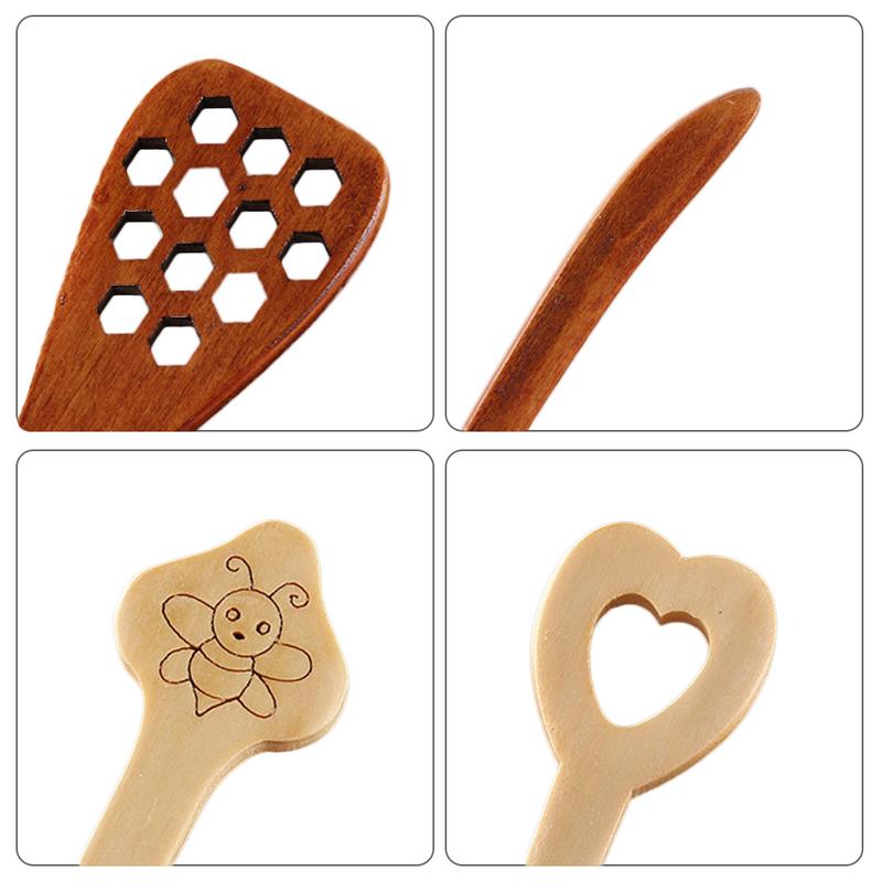 Praktische Lange Griff Holz Honig Löffel Mischen Stock Löffel Für Honig Glas Kaffee Milch Tee Rühren Bar Liefert Küche Werkzeuge