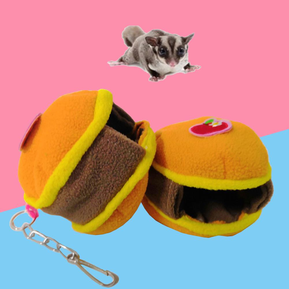 Tragbare und hangable Haustier Nest Hamburger Haus Hamster Eichhörnchen Papagei Vogel Warme Nest Hängen Hängematte Haustier Bett