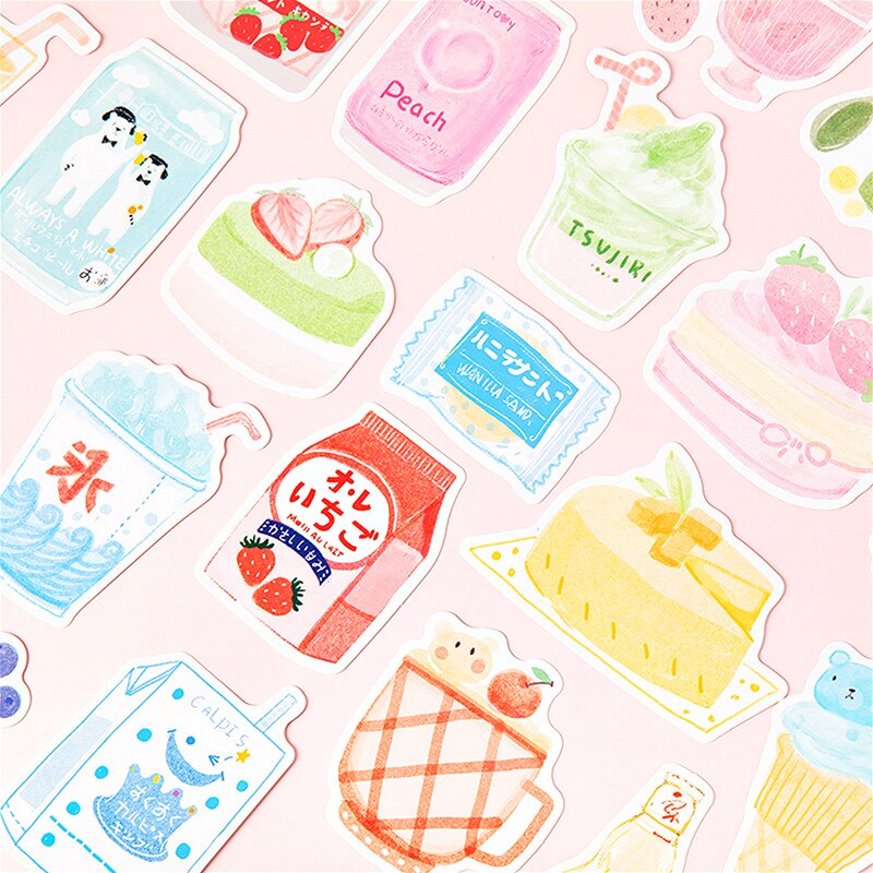 30 stücke Snack Trinken bilden Gruß Karte Beschreibbare Postkarte DIY Tagebuch Dekoration Aufkleber Foto Requisiten Nachricht Papier Schreibwaren