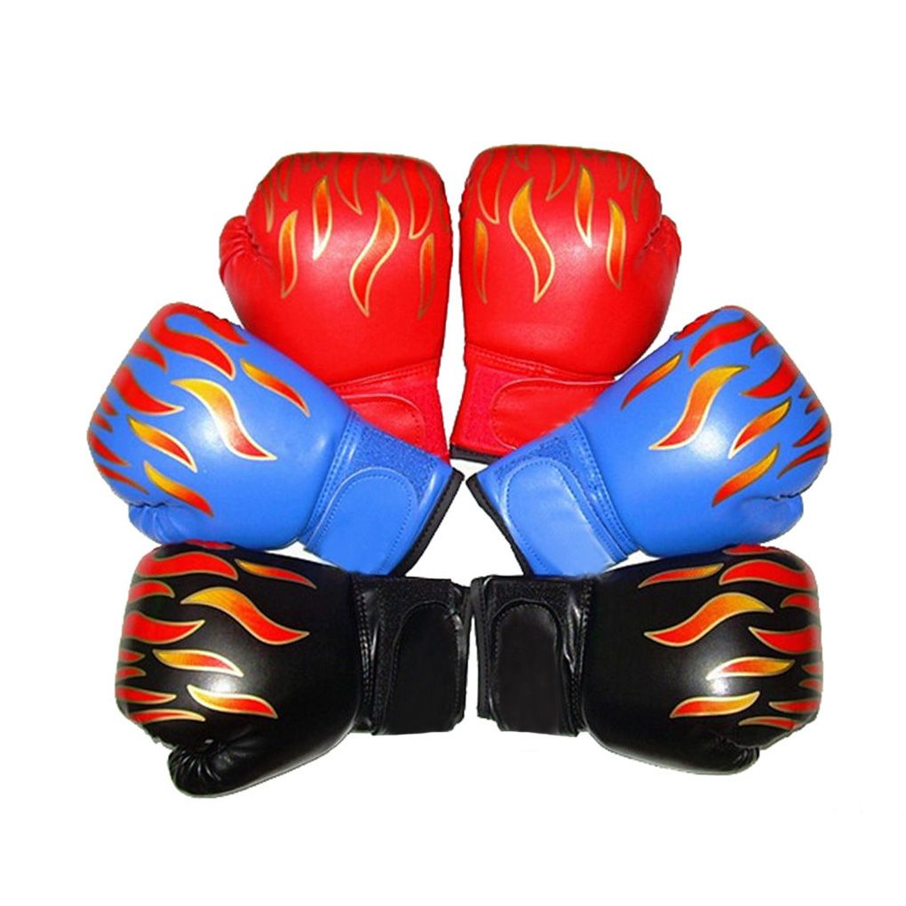 freundlicher freundlicher Boxen Handschuhe Professionelle Flamme Gittergewebe Atmungsaktive PU Leder Flamme Handschuhe Sanda Boxen Schulungen Handschuh