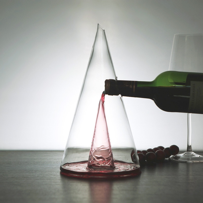 350/750ml Pyramide Wasserfall verrotten Weinausgießer Glas Karaffe Brandy Dekantieren Krug Bar Champagner Wasser Flasche Trinken Gläser