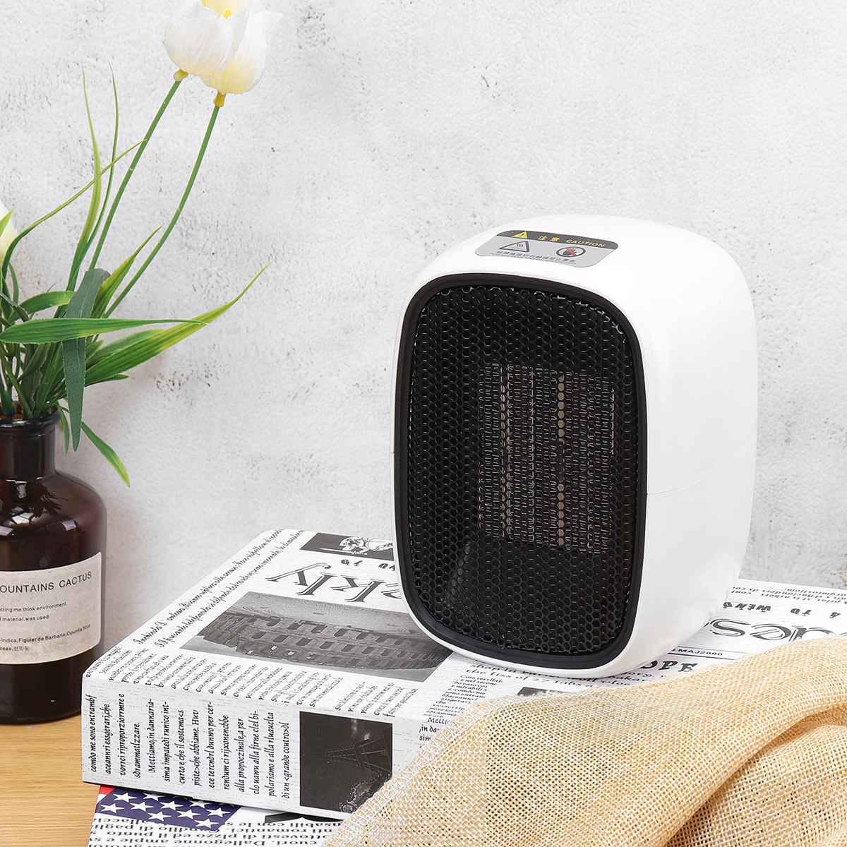 220V 500W Mini Tragbare Elektrische Heizung Schreibtisch Fan PTC Keramik 3s Schnelle Heizung Warme Luft Heizung Für Heimat Sekretariat Schlecht Wärmer