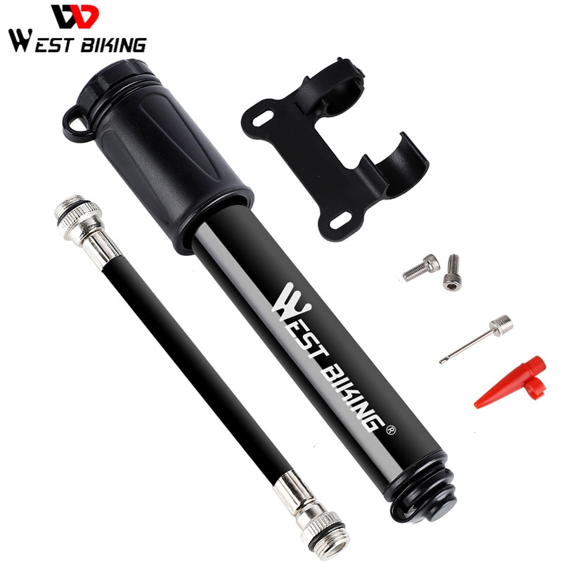 Westen RADFAHREN Hand Mini Fahrrad Pumpe Reifen Luftpumpe Hochdruck Pumpe Fahrrad Basketball Inflator Tragbare Pumpe mit Schlauch H195