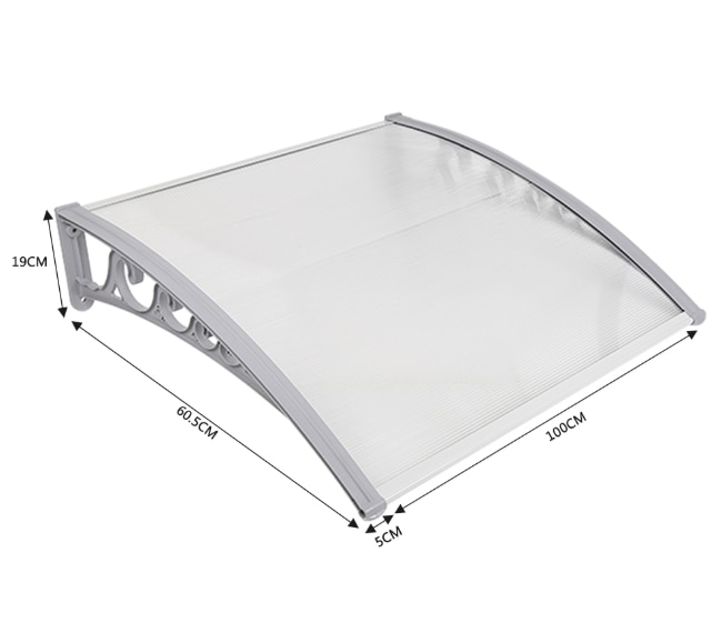 dauerhaft Tür Baldachin Markise Poly Karbonat Vorderseite Rückseite Tür & Fenster Markise Für draussen Eingang Tür-fenster Baldachin Markise HWC