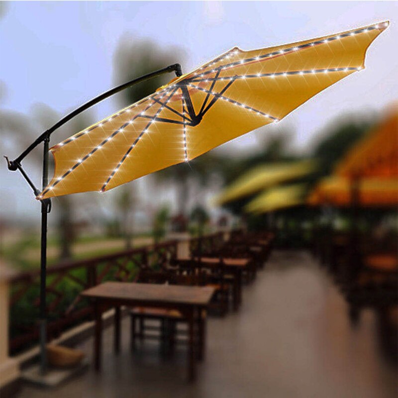 Regenschirm Lichter LED 8 Arten Beleuchtung Modi Terrasse Regenschirm LED Licht draussen Garten Sonnenschirm Licht Fernbedienung Wasserdicht