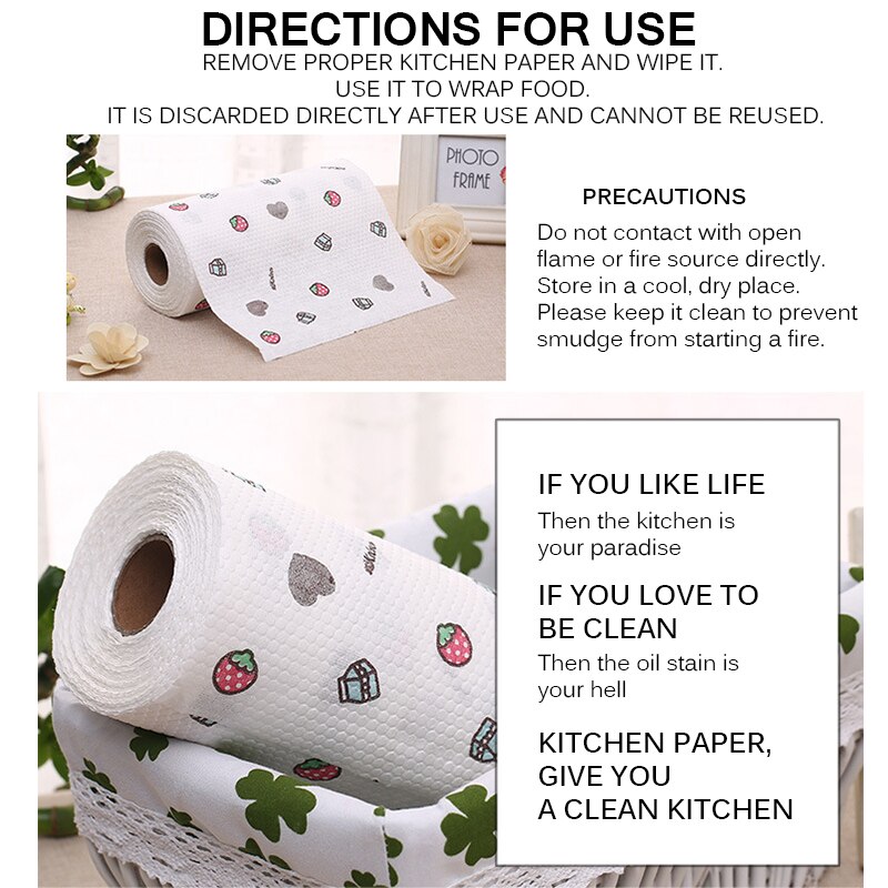 Praktische Umwelt Freundliche Einweg Papier Handtuch Öl Absorbieren Geschirrtuch Papier Saugfähigen gericht handtuch Küche papier