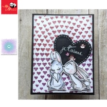 Kreis liebe aufbringen Metall Schneiden Schablonen DIY Scrapbooking Stempel Cutter schneiden Karte Sterben Präge silikon klare stempel