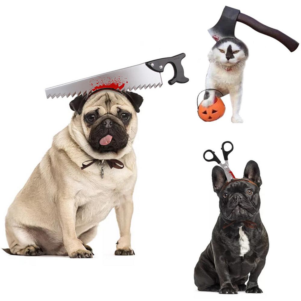 Haustier Hütte Halloween Lustige Dekoration Realistische Katze Hund Hütte Cosplay Für Halloween Weihnachten Neue Jahr Kleidung Phantasie Schwarz, weiß