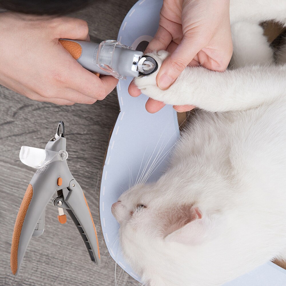 Beleuchtet Haustier Nagel Knipser Haustier Accseeories Katze Klaue Trimmer Katze Nagel Schere LED Licht 5X Vergrößerung Hund Nagel Cutter