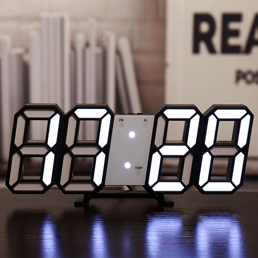 3D LED Wanduhr Moderne Digitale Tisch Uhr Alarm Nachtlicht USB Elektronische Uhr Für Heimat Wohnzimmer Dekoration