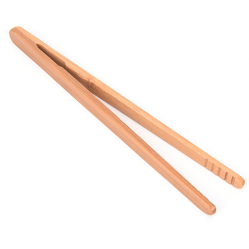 1Stck Tee Utensil Pinzette Tee Clips 18cm hölzern Tee Tweezer Speck Tee Clip Zange Bambus Küche Salat Lebensmittel Toast