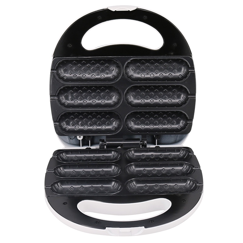 Elektrische Knusprigen Mais Hotdog Waffeleisen Mini Französisch Muffin Hund Lutscher Stock Wurst Maschine Frühstück Pfanne Backen Grill UK pl