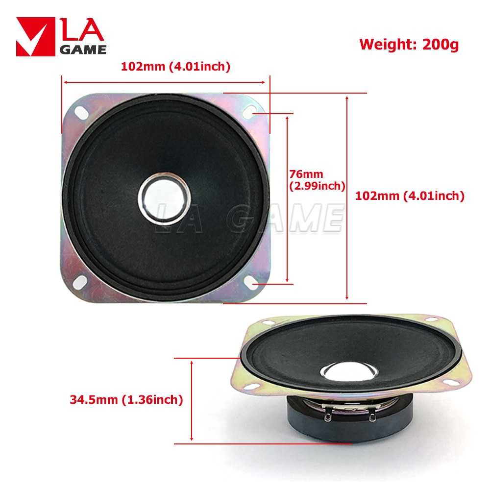 2 teile/los 4 zoll 8Ohm 15w lautsprecher für Cocktail Arkade spiel diy Arkade spiel Bausatz Arkade schrank teile