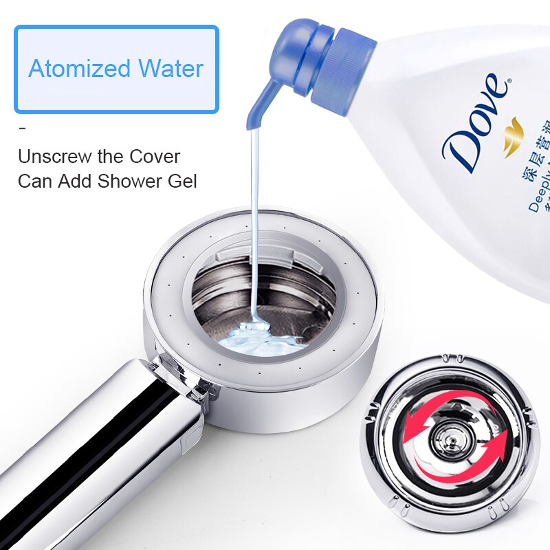 Doppelseitige Dusche Düse Turbolader Dusche Kopf Konstante Temperatur Zerstäubt Dusche Kopf Schlecht Druck Große Wasser