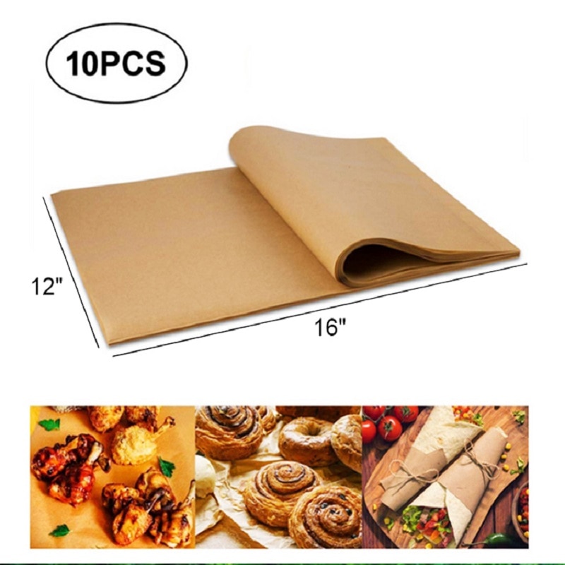 10Stck wiederverwendbar nicht Stock Backen Papier Hohe Temperatur Beständig Blatt Gebäck Backen Ölpapier Grill Backen matt Backen Werkzeuge