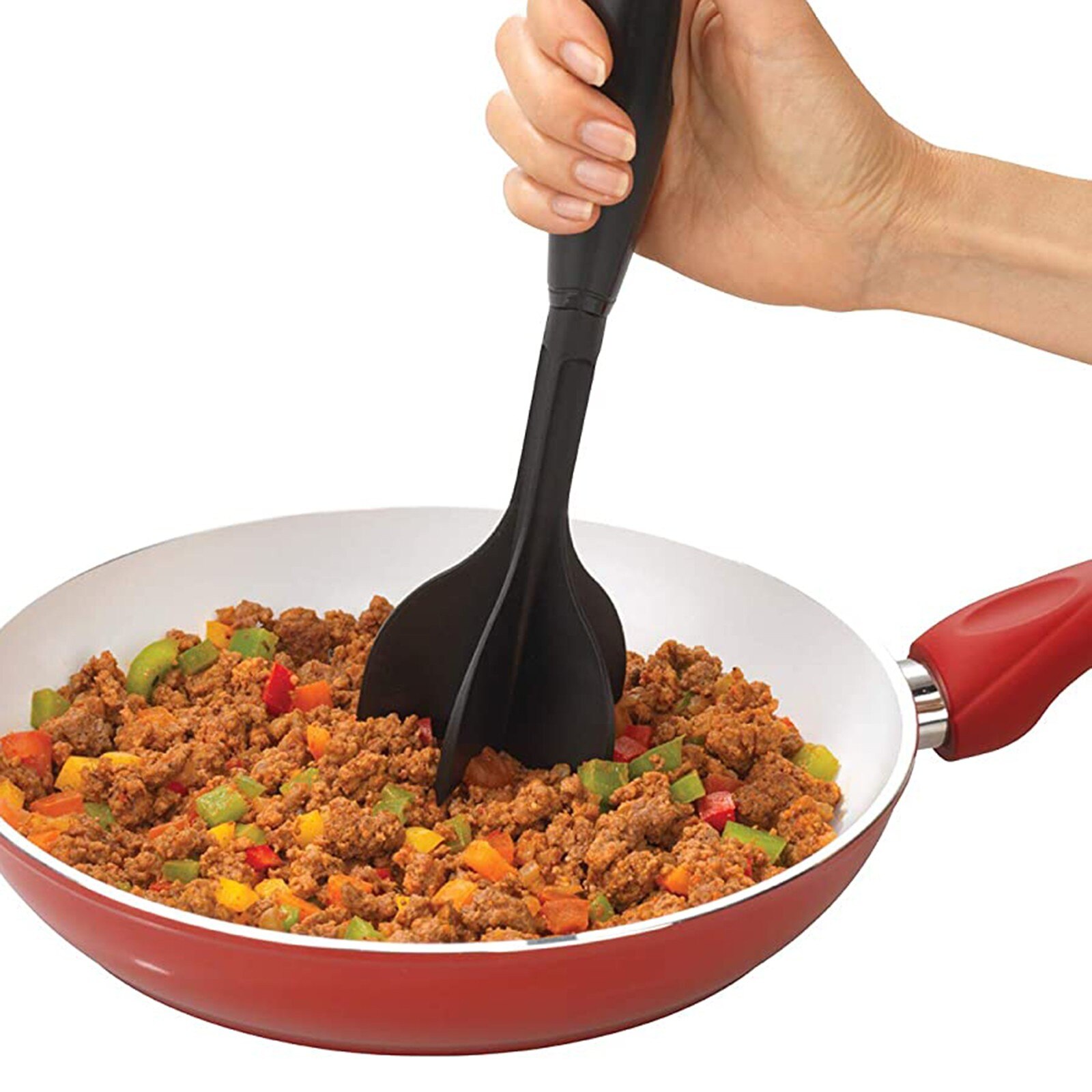 Fleisch Zerhacker Hamburger Hohe Temp Fleisch Tenderizers Schwarz Küche Werkzeug Gute für Koch Spülmaschine Sicher Nylon Kopf Nicht-Stock pounders