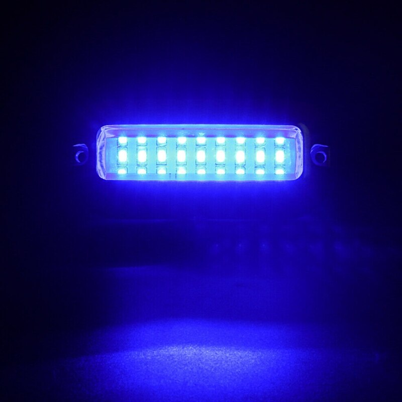 2Stck 27 Blau LED Edelstahl Lichter Unterwasser Ponton für Marine Stiefel Teufel