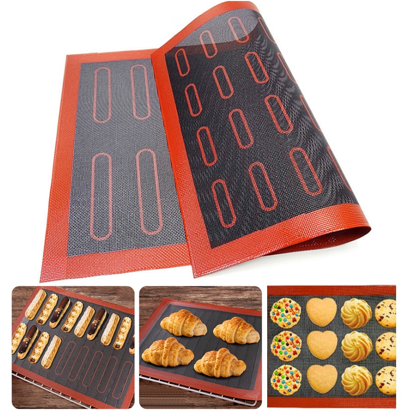 Neue Silikon Kuchen Brot Cookie Gebäck Backen matt Nicht-Stock Skala Backen Blatt Pad Küche Kuchen Werkzeuge Ofen Hohl backen matt