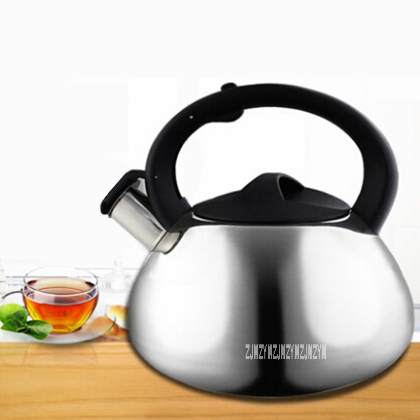 Neue Edelstahl Wasserkocher GS-04015A Automatische Pfeife Wasserkocher Gas Induktion Herde Gas Universal- Wasserkocher 3L