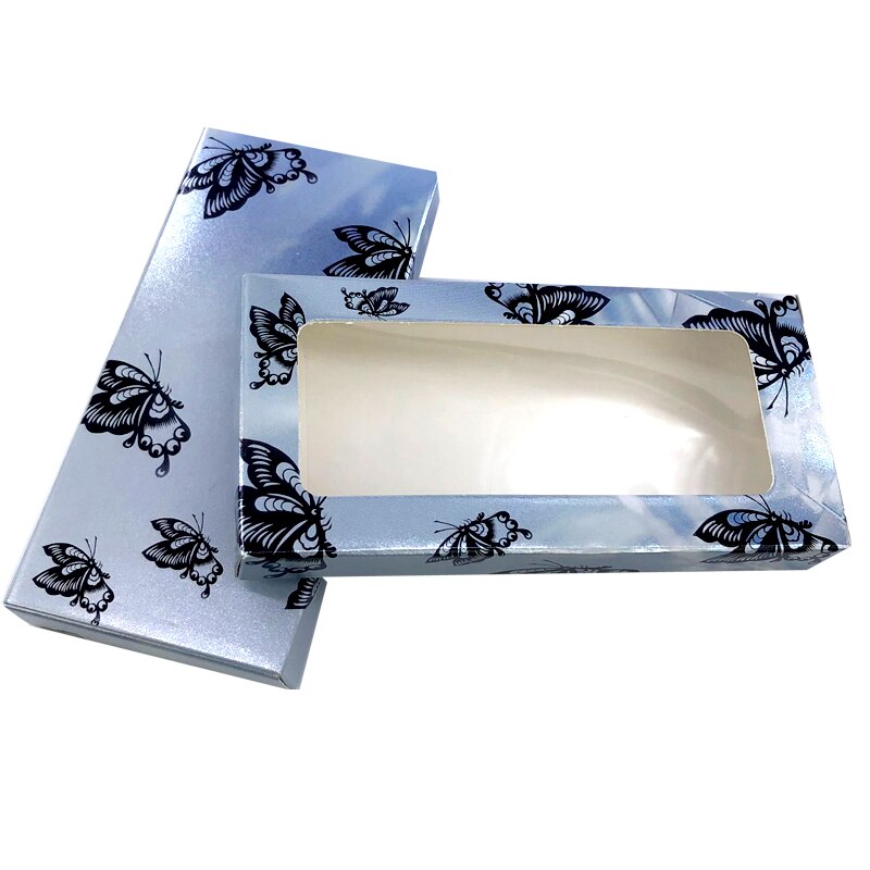 NEUE 10 stücke schmetterling Wimpern Verpackung Kasten Wimpern Boxen Leere Wimpern Paket Boxen fallen 8-25mm Wimpern rechteck Kasten