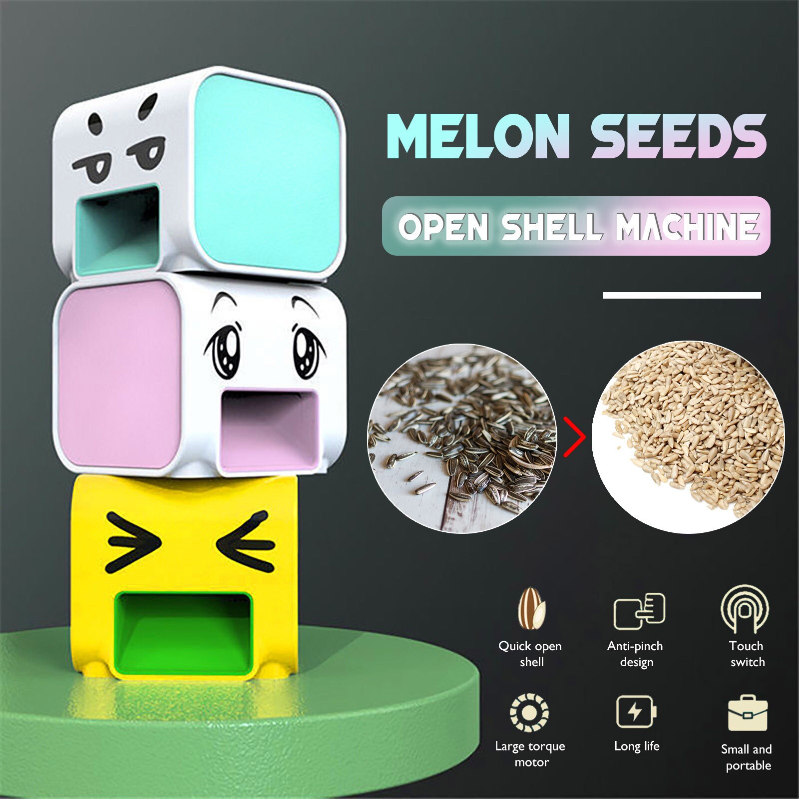 Elektrische Melone Samen Maschine Haushalt Automatische Melone Samen Beschuss Maschine Art helfen Elektrische Melone Seedmachin # YG