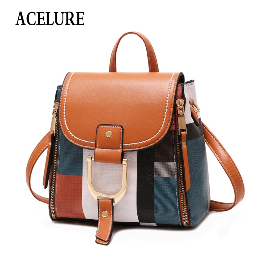 ACELURE Rucksäcke Frauen Leder Rucksäcke Weibliche Schule Taschen für Teenager Mädchen Reise Zurück Tasche retro Bagpack Sack A Dos