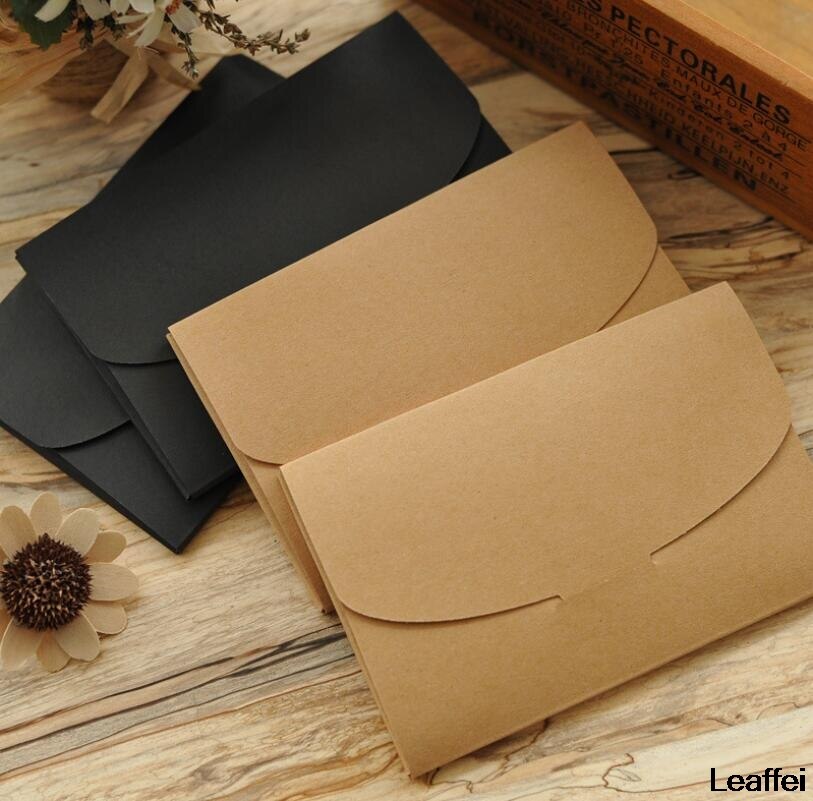 10 teile/los Jahrgang leer Kraft Papier DIY Multifunktions Umschlag postkarte Kasten Paket papier 3 Farben