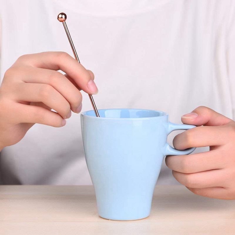 Edelstahl Kaffee Getränke Rührer Rühren Cocktail Trinken Swizzle Stock, Kaffee Rühren Stock einstellen Von 6