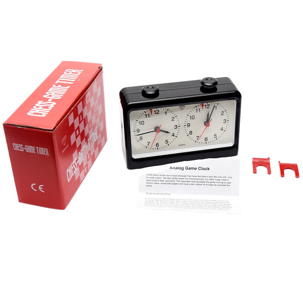 Batterie angetrieben Zählen Unten Kompakten Kunststoff Spiel Timer Tragbare Analog Quarz Bewegung Einfach Bedienen Wettbewerb Schach Uhr