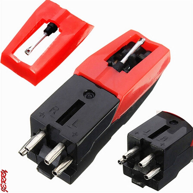 1PC Aluminium Plattenspieler Diamant Stift Nadel für LP Plattenspieler Phono Keramik Patrone